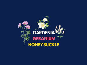 Floral Oils: Gardenia, Geranium, Honeysuckle