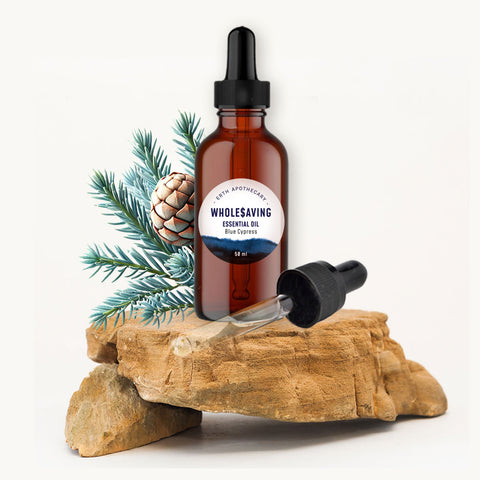 Blue Cypress Essential Oil 50ml + Free Dropper